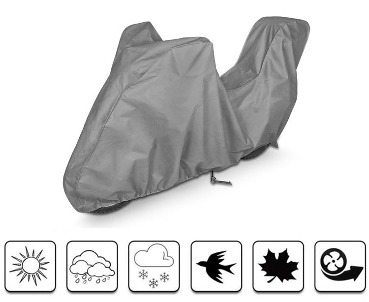 Housse moto avec top case